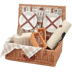 Traditional Baskets - Cream and Blue Wine Lovers Basket