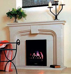Stone Fireplaces - Manor Chimney Piece Keystone