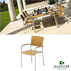 Gloster Chorus - Teak Stackable Armchair