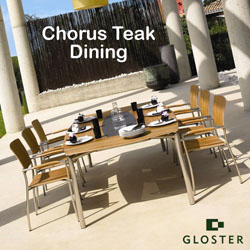 Gloster Furniture Sets - Chorus Teak 6 Seater Stacking Armchair Set