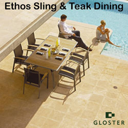 Gloster Furniture Sets - Ethos 6 Seater Stacking Armchair Set