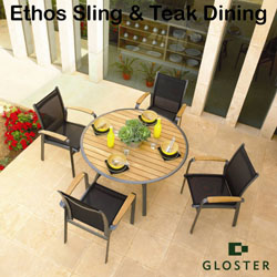 Gloster Furniture Sets - Ethos 4 Seater Stacking Armchair Set