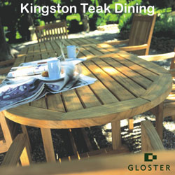 Gloster Furniture Sets - Kingston 6 Seater Oval Dining Set