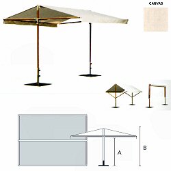 Gloster Parasols - Mirage 3m x 4m Rectangular Parasol