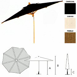 Gloster Parasols - Monaco 3.5m Round Parasol with Tilting Mechanism