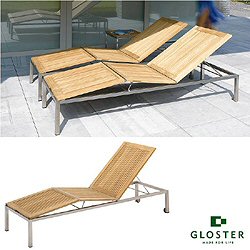 Gloster Nexus - Sunlounger with wheels