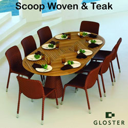 Gloster Furniture Sets - Scoop 8 Seater Dining Set