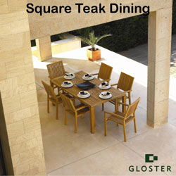 Gloster Furniture Sets - Square Range 6 Seater Dining Armchair Set