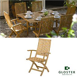 Gloster Weston - High Back Folding Chair with Arms
