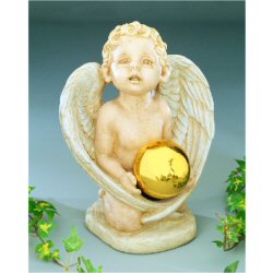 Henri Statuary - Gazing Globe Angel