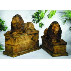 Henri Statuary - Royal Reclining Lions and Bases
