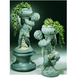 Henri Planters - Cherub Planters and Pedestal