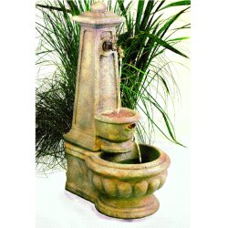 Henri Self Contained Wall Fountains - Calais Column Well Fountain