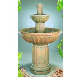 Henri Self Contained Tiered Fountains - Fluted Fountain