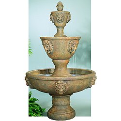 Henri Lion Fountain - Large Three Tier Leonesco Fountain