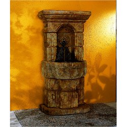Henri Self Contained Wall Fountains - Linari Rosette Fountain