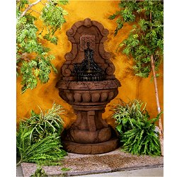 Henri Self Contained Wall Fountains - Europa Murabella Scroll Fountain