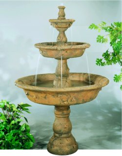 Henri Self Contained Tiered Fountains - Triple Tazza Tier Fountain