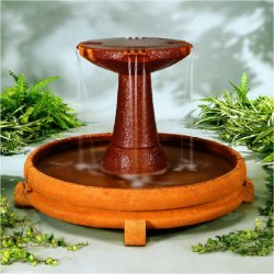 Henri Self Contained Centrepiece Fountains - Overflowing Spill Dish Fountain