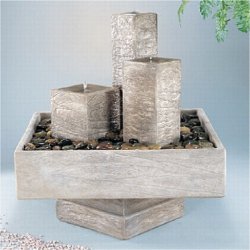 Henri Self Contained Contemporary Fountain - Quarry Cascade Fountain