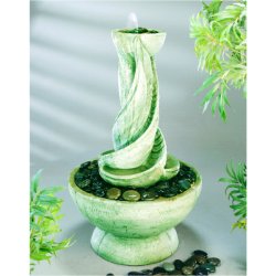 Henri Self Contained Contemporary Fountain - Spiral Fountain