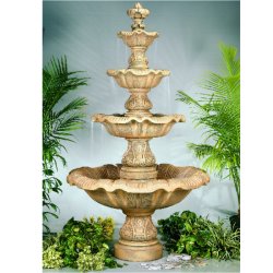 Henri Self Contained Tiered Fountains - Four Tier Renaissance Fountain
