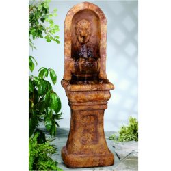 Henri Lion Fountain - Tall Lion Alcove Fountain