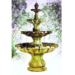 Henri Self Contained Tiered Fountains - Classical Finial Fountain