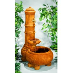 Henri Self Contained Wall Fountains - Cylinder Column Well Fountain