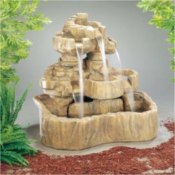 Henri Nature Fountain - Medium Rock Falls Fountain