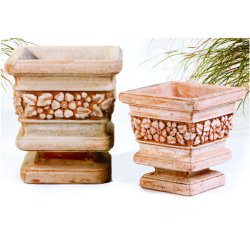 Henri Planters - Square Daisy Planters