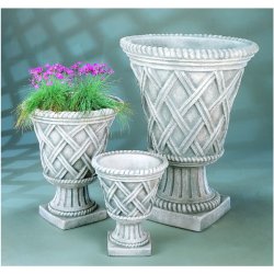 Henri Planters - Tudor Weave Pedestal Planters