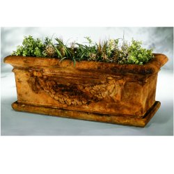 Henri Planters - Large Planter Box Classico and Saucers