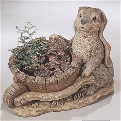 Henri Planters - Rabbit Wheelbarrow Planter