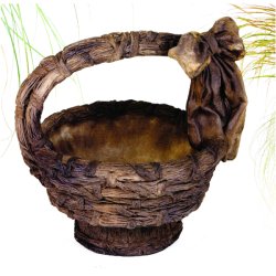 Henri Planters - Raffia Pedestal Basket Planter