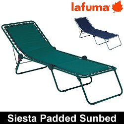 Lafuma LP3 Siesta Padded Sunbed - Adjustable 3 legged bed
