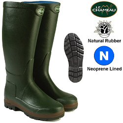Le Chameau - All tracks neo mens neoprene lined rubber boots