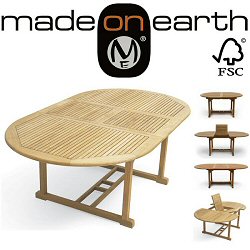 Tables - 6 to 8 seater Oval Extending Table 160-210cm x 120cm