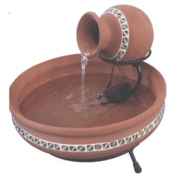 Mains Outdoor Water Features - Terracotta Mosiac Jug