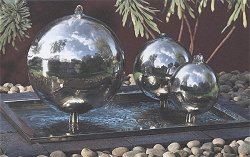 Mains Outdoor Water Features - Stainless Steel Triple Balls