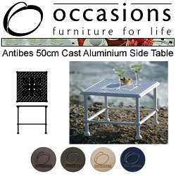 Occasions Cast Aluminium - Antibes Square Side Table