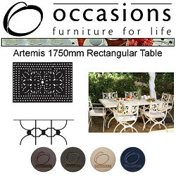 Occasions Cast Aluminium - Artemis 1750mm Rectangular Table