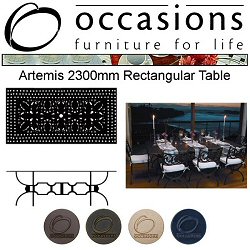 Occasions Cast Aluminium - Artemis 2300mm Rectangular Table