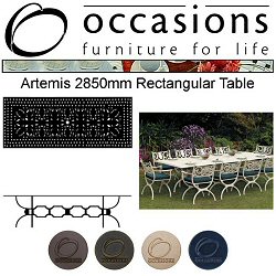 Occasions Cast Aluminium - Artemis 2850mm Rectangular Table