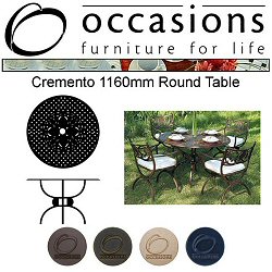 Occasions Cast Aluminium - Cremento 1160mm Round Table