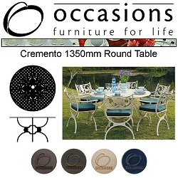 Occasions Cast Aluminium - Cremento 1350mm Round Table