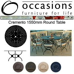 Occasions Cast Aluminium - Cremento 1550mm Round Table