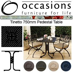 Occasions Cast Aluminium - Tinetto 750mm Square Pedestal Table