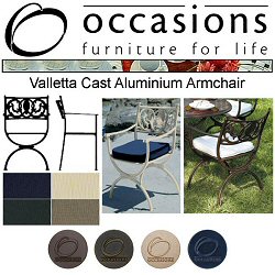 Occasions Cast Aluminium - Valletta Armchair