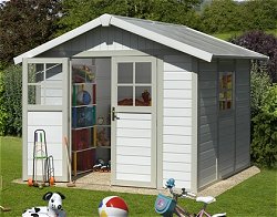 PVC Garden Sheds - Deco 7 (2.63 x 2.63m) 8ft 7in x 8ft 7in